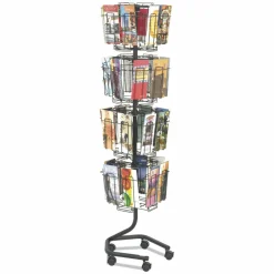 Safco 32-Pocket Wire Rotary Brochure Literature Rack, 60
