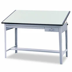 Safco Precision Drafting Table Base, 35-1/2"H x 56-3/8"W x 30-1/2"D, Gray