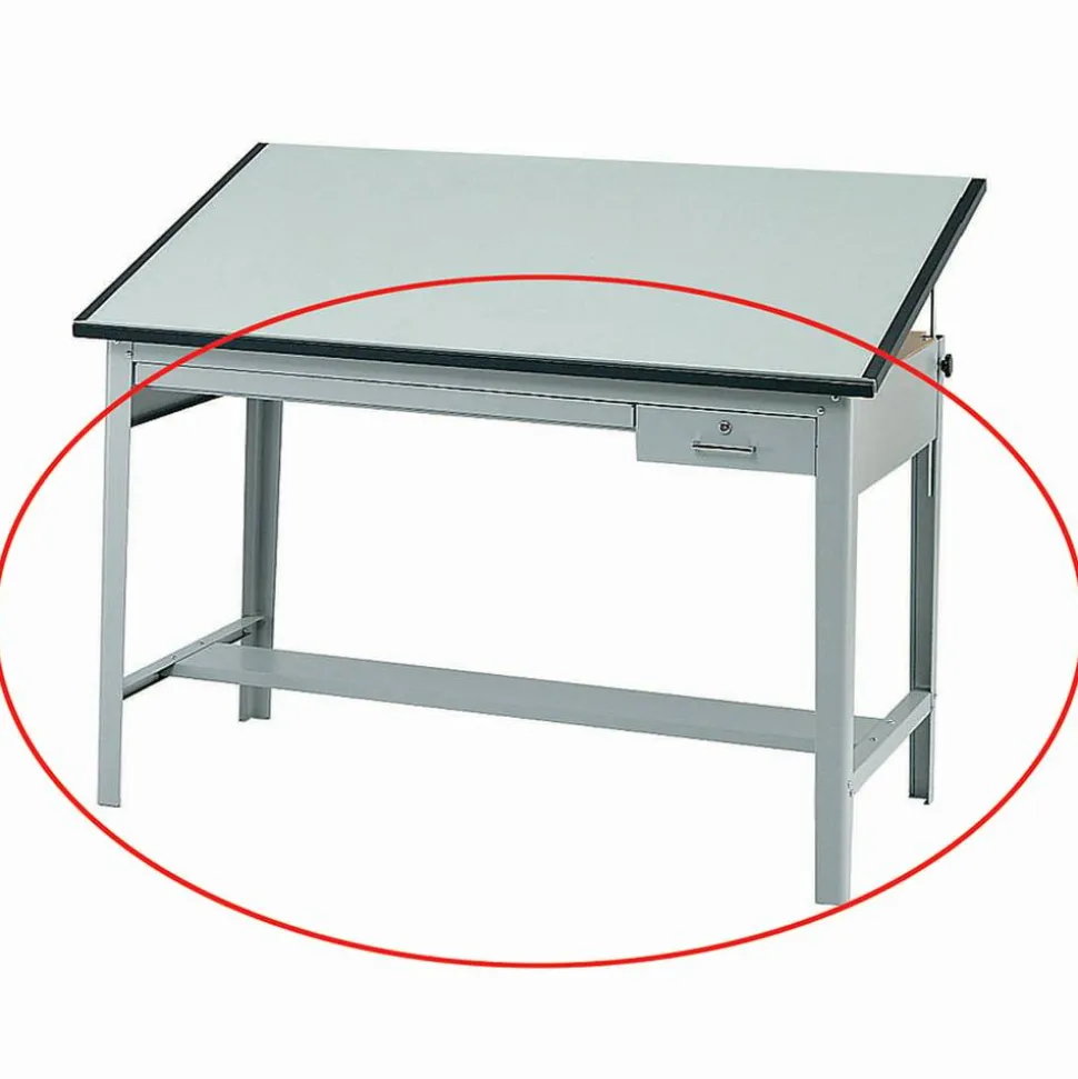 Safco Precision Drafting Table Base, 35-1/2"H x 56-3/8"W x 30-1/2"D, Gray