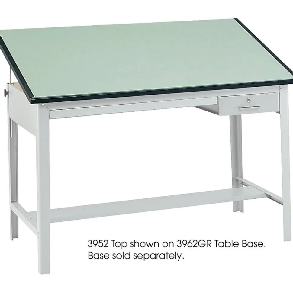 Safco Precision Drafting Table Base, 35-1/2"H x 56-3/8"W x 30-1/2"D, Gray