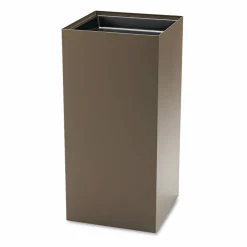Safco Public Square Recycling Receptacles, 31 gal, Steel, Brown