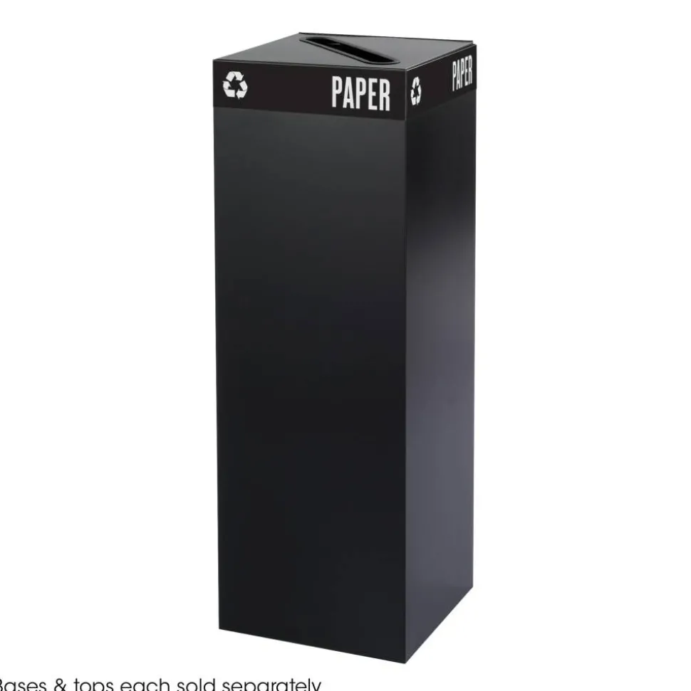 Safco Recycling Receptacle, 42 Gallon, Black