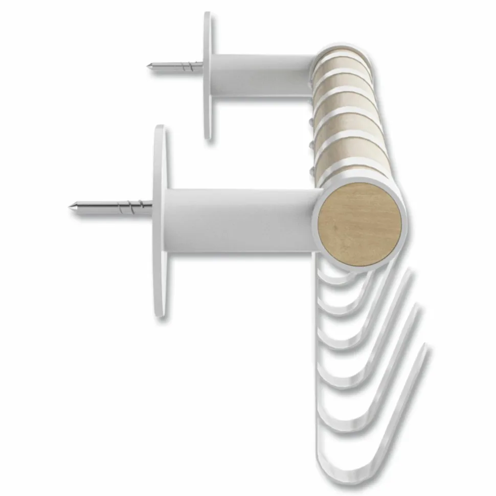 Safco Resi Coat Wall Rack, 6 Hook, 36.25w x 4.25d x 6h, White