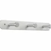 Safco Rounded Design Coat Hooks, 2"H x 18"W x 2 5/8"D, Silver