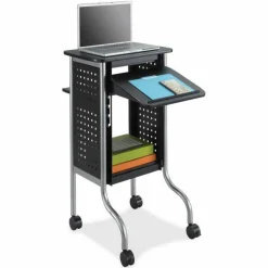Safco Scoot Presentation Cart, 50 lb Capacity, 4 Shelves, 21.5