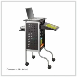 Safco Scoot Presentation Cart, 50 lb Capacity, 4 Shelves, 21.5