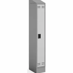 Safco Single Continuous Metal Locker Base Addition, 11.7w x 16d x 5.75h, Gray