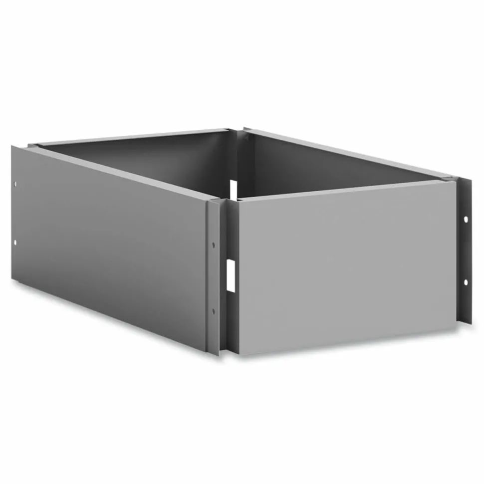 Safco Single Continuous Metal Locker Base Addition, 11.7w x 16d x 5.75h, Gray