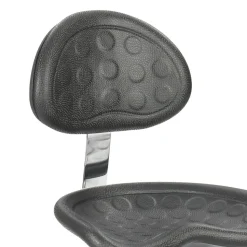 Safco Sit-Star Workspace Stool Optional Back, 16" x 11", Black