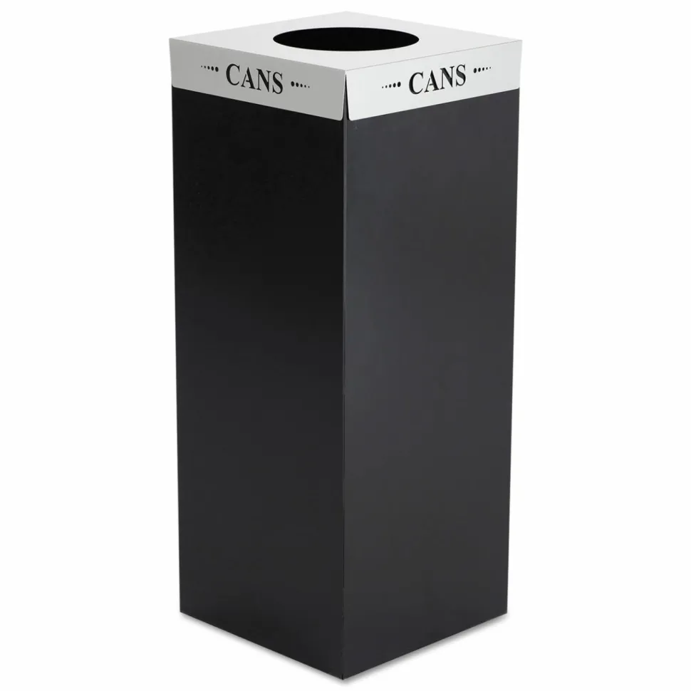 Safco Square-Fecta Lid, Cans, Silver