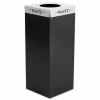 Safco Square-Fecta Lid, Waste, Silver