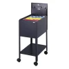 Safco Standard 19-1/4"D Vertical 1-Drawer Mobile Tub File Cabinet, Metal, Black