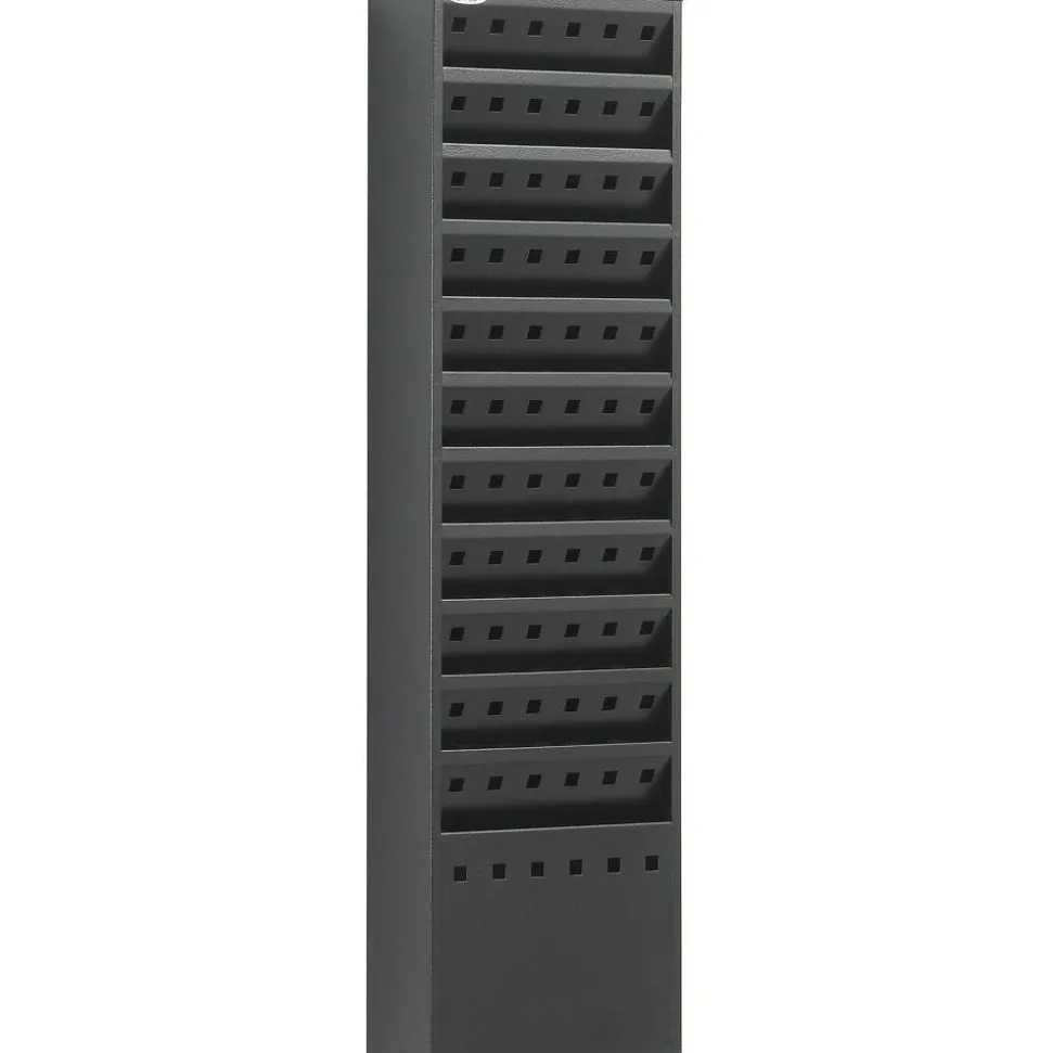 Safco Steel Magazine Rack, 11 Pockets, 36 1/4"H x 10"W x 4"D, Black