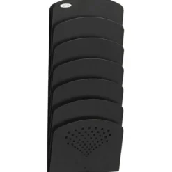 Safco Steel 7-Pocket Wall Rack, 21 3/4"H x 9 1/2"W x 2"D, Black