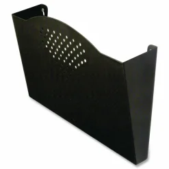 Safco Steel Single-Tray Letter-Size Wall Pocket, 8 1/2"H x 12"W x 3 1/2"D, Black