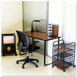 Safco Steel Workstation - Laminated Rectangle Top - U-shaped Base - 47.25