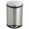 Safco Step-On Medical Receptacle, 3 gal, Steel, Stainless Steel