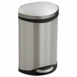 Safco Step-On Medical Receptacle, 3 gal, Steel, Stainless Steel