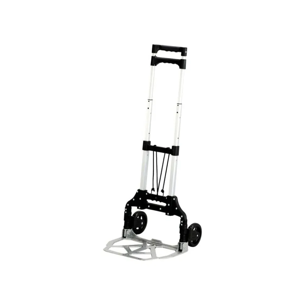 Safco Stow & Go Cart Lightweight Hand Truck, 110 Lb. Capacity, 5" Wheels, Gray