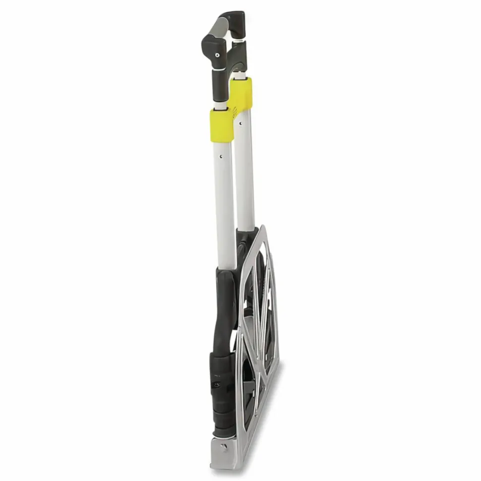 Safco Stow & Go Cart Lightweight Hand Truck, 110 Lb. Capacity, 5" Wheels, Gray