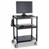 Safco 36"-Tall Height-Adjustable Audio/Visual Cart