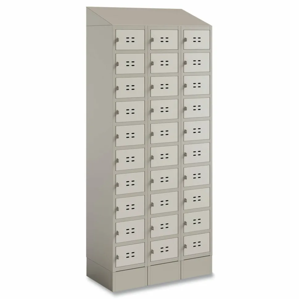 Safco Triple Continuous Metal Locker Base Addition, 35w x 16d x 5.75h, Tan