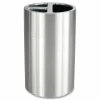 Safco Triple Recycling Receptacle, 40 gal, Steel, Brushed Aluminum