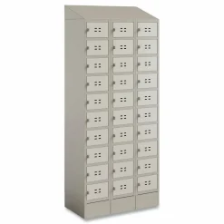 Safco Triple Sloped Metal Locker Hood Addition, 36w x 18d x 6h, Tan