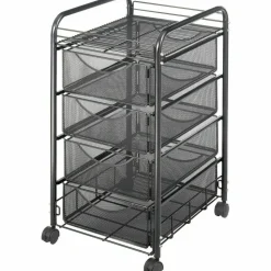 Safco Tubular Steel Frame Mobile File Cart, 27