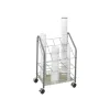 Safco Tubular Steel Wire Roll File, 12 Compartments, 3 3/4", Light Gray
