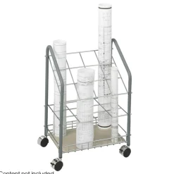 Safco Tubular Steel Wire Roll File, 12 Compartments, 3 3/4