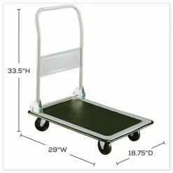 Safco Tuff Truck Platform Truck, 400 lb Capacity, 29 x 18.75, Gray