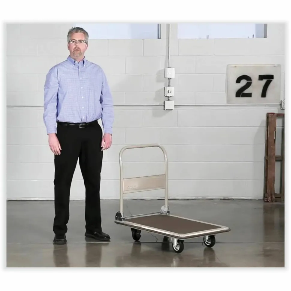 Safco Tuff Truck Platform Truck, 400 lb Capacity, 29 x 18.75, Gray