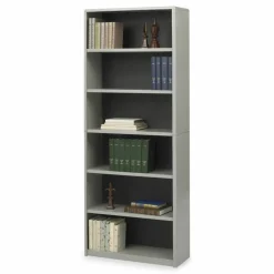 Safco ValueMate Economy Bookcase, Six-Shelf, 31.75w x 13.5d x 80h, Gray