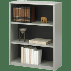 Safco ValueMate Economy Bookcase, Three-Shelf, 31.75w x 13.5d x 41h, Gray
