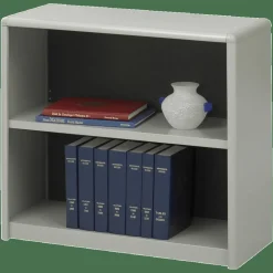 Safco ValueMate Economy Bookcase, Two-Shelf, 31.75w x 13.5d x 28h, Gray