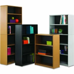 Safco Value Mate 6 Shelf Transitional Modular Shelving Bookcase,80"H x 31-3/4"W x 13-1/2"D, Black