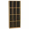 Safco Value Sorter Steel Corrugated Literature Organizer, 72 Compartments, Medium Oak