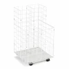 Safco Wire Roll File, 4 Compartments, White