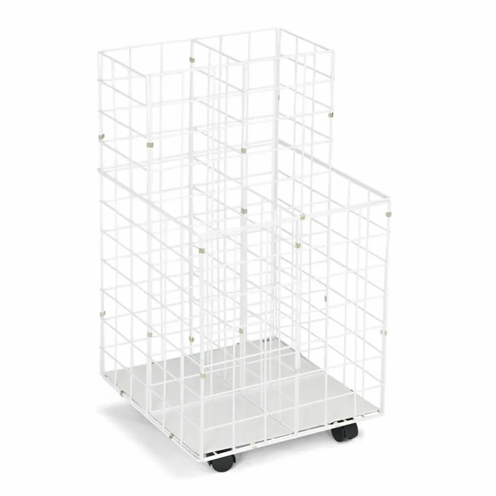 Safco Wire Roll File, 4 Compartments, White