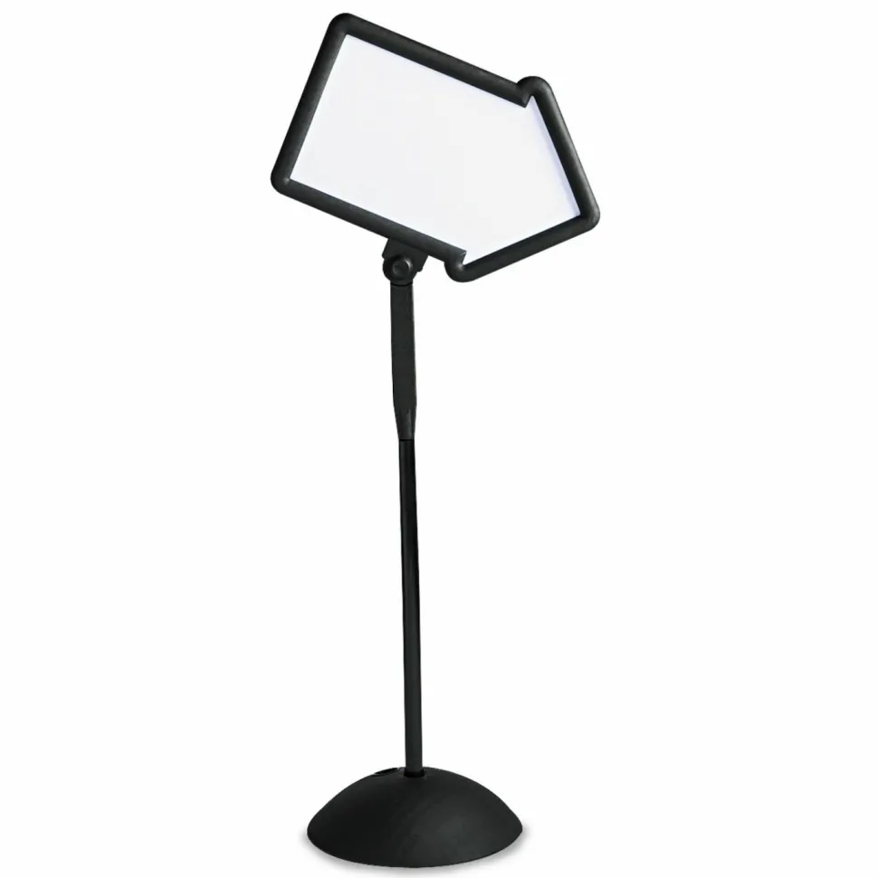 Safco Write Way Directional Sign - Steel - Black