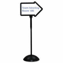Safco Write Way Directional Sign - Steel - Black
