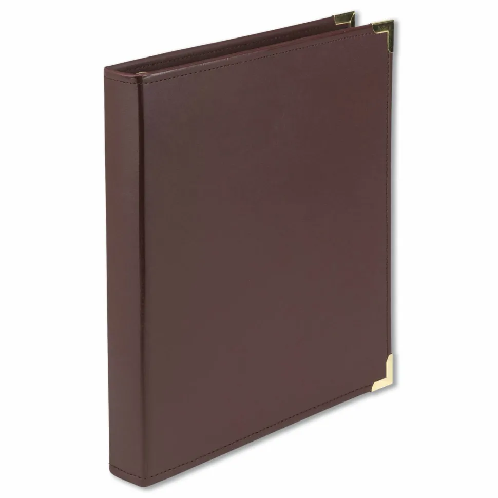 Samsill Classic Collection Ring Binder, 3 Rings, 1" Capacity, 11 x 8.5, Burgundy