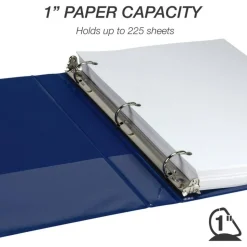 Samsill Durable D-Ring View Binders, 3 Rings, 1