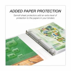 Samsill Earth's Choice Insertable Vue 3-Ring Binder, 1" Round Rings, White