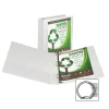 Samsill Earth's Choice Insertable Vue 3-Ring Binder, 2" Round Rings, 63% Recycled, White
