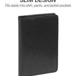 Samsill Regal Carrying Case (Wallet) Business Card - Black