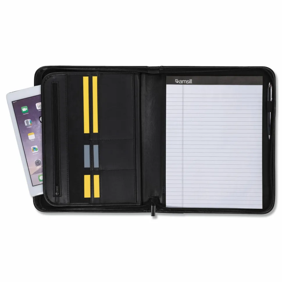 Samsill Vinyl Pad Holder, 8 1/2" x 11", Black