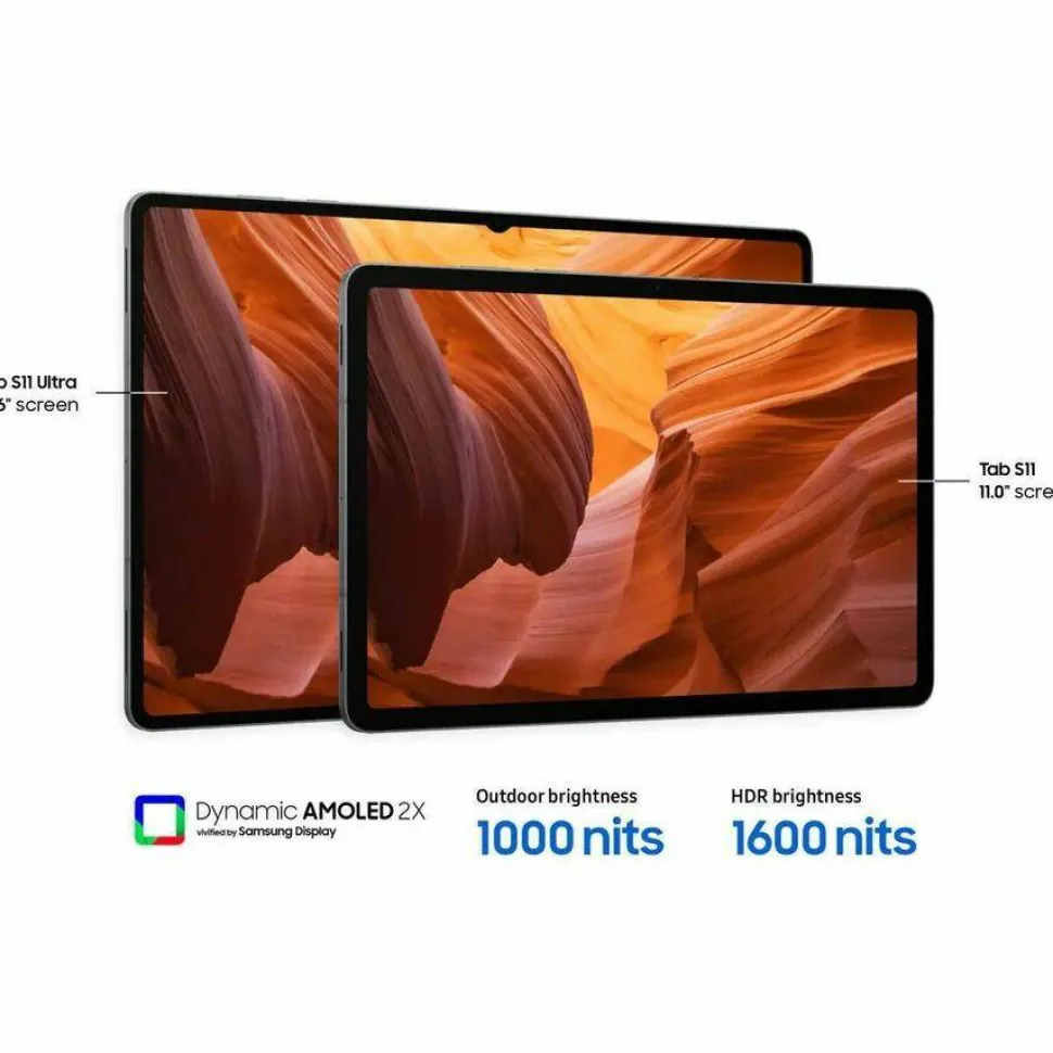 Samsung Galaxy Tab S11 SM-X730 Tablet - 11" WQXGA - MediaTek Dimensity 9400+ (MT6991) Octa-core - 12 GB - 256 GB Storage - Android 16 - Gray