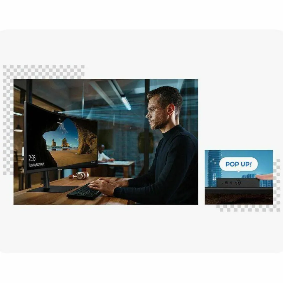 Samsung ViewFinity S6 S34C654VAN 34" Class Webcam UW-QHD Curved Screen LCD Monitor - 21:9 - Black